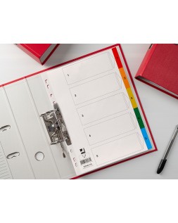 Separador q-connect plastico juego de 5 separadores din a4 multitaladro