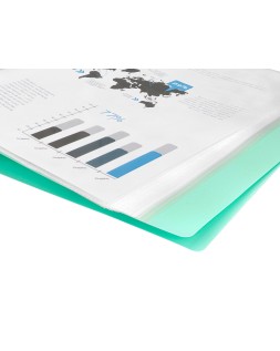 Carpeta liderpapel escaparate 10 fundas polipropileno din a4 verde manzana opaco