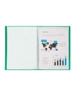 Carpeta liderpapel escaparate 20 fundas polipropileno din a4 verde translucido