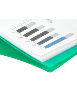 Carpeta liderpapel escaparate 20 fundas polipropileno din a4 verde translucido