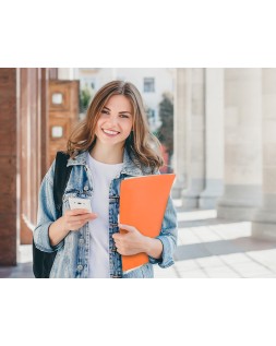 Carpeta liderpapel escaparate 20 fundas polipropileno din a4 naranja fluor opaco