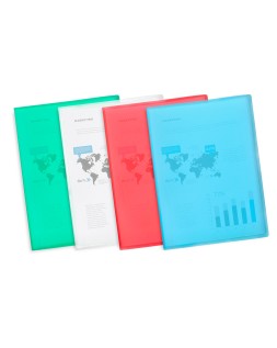 Carpeta liderpapel escaparate 30 fundas polipropileno din a4 verde translucido