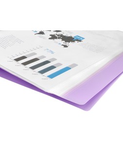 Carpeta liderpapel escaparate 30 fundas polipropileno din a4 lavanda opaco