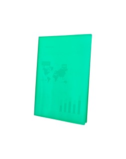 Carpeta liderpapel escaparate 40 fundas polipropileno din a4 verde translucido