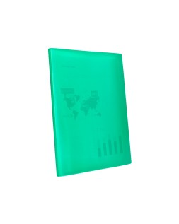 Carpeta liderpapel escaparate 40 fundas polipropileno din a4 verde translucido