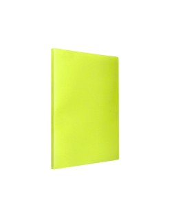 Carpeta liderpapel escaparate 40 fundas polipropileno din a4 amarillo fluor opaco