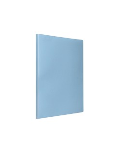 Carpeta liderpapel escaparate 40 fundas polipropileno din a4 celeste opaco
