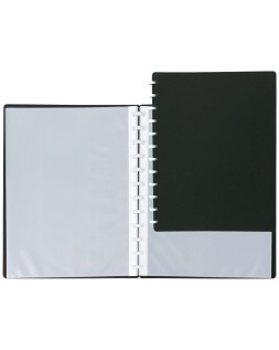 Carpeta liderpapel din a4 con 20 fundas intercambiables color negro