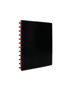 Carpeta liderpapel din a4 con 20 fundas intercambiables color negro