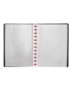 Carpeta liderpapel din a4 con 20 fundas intercambiables color negro