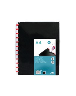 Carpeta liderpapel din a4 con 20 fundas intercambiables color negro