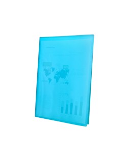Carpeta liderpapel escaparate 47042 20 fundas polipropileno din a4 azul translucido