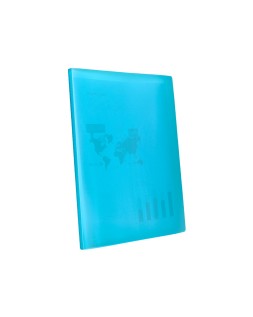 Carpeta liderpapel escaparate 47042 20 fundas polipropileno din a4 azul translucido