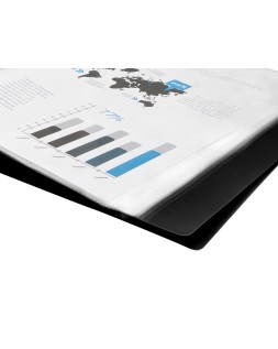 Carpeta liderpapel escaparate 60 fundas polipropileno din a4 negro opaco