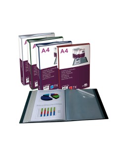 Carpeta liderpapel 10 fundas canguro pp din a4 negro opaco portada y lomo personalizable