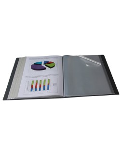 Carpeta liderpapel 10 fundas canguro pp din a4 negro opaco portada y lomo personalizable