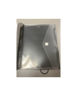 Carpeta pardo escaparate con espiral 80 fundas folio personalizable color negro