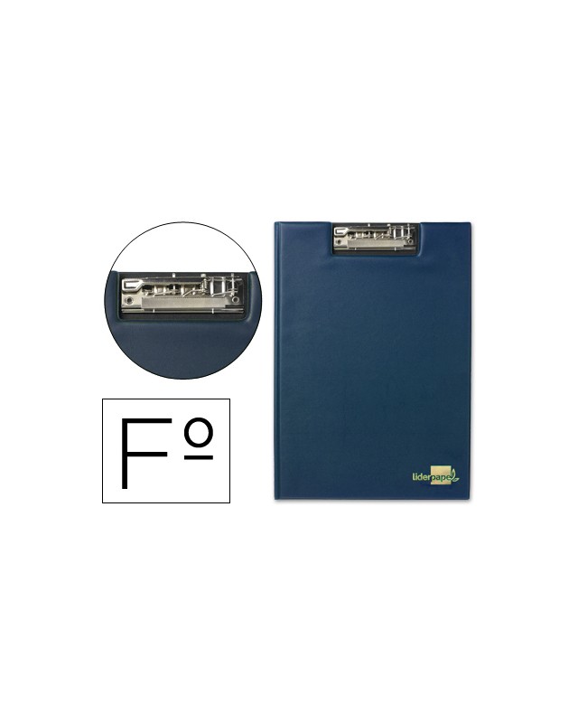 Carpeta liderpapel miniclip superior folio plastico azul