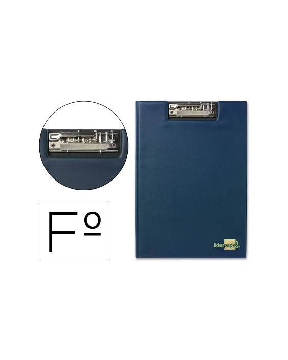 Carpeta liderpapel miniclip superior folio plastico azul