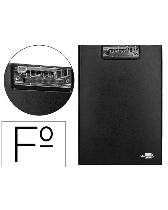 Carpeta liderpapel miniclip superior folio plastico negro
