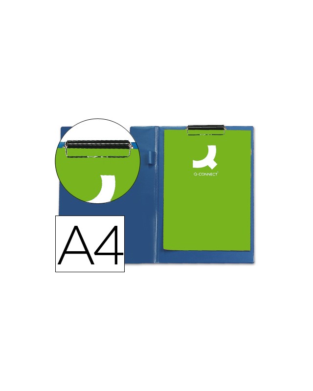 Carpeta q-connect miniclips plastico din a4 azul