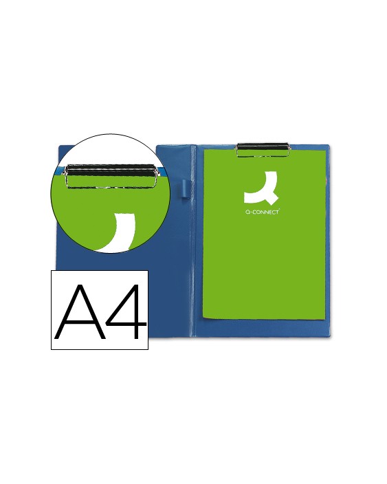 Carpeta q-connect miniclips plastico din a4 azul