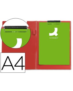 Carpeta q-connect miniclips plastico din a4 roja