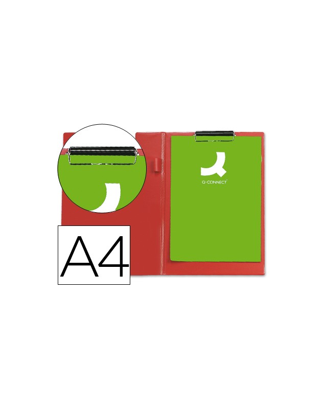 Carpeta q-connect miniclips plastico din a4 roja