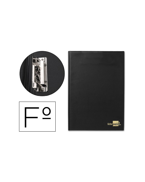 Carpeta liderpapel miniclip lateral folio plastico negro