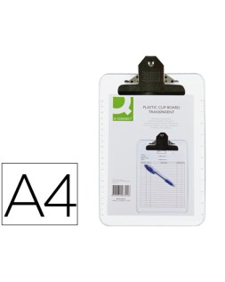 Portanotas q-connect plastico transparente din a4 4 mm