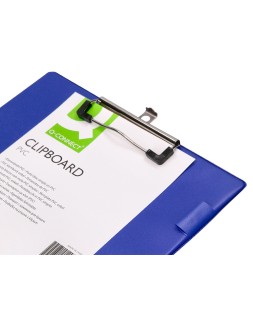 Portanotas q-connect miniclips pvc din a4 azul