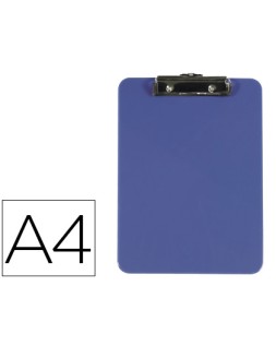 Portanotas q-connect plastico din a4 azul 3 mm