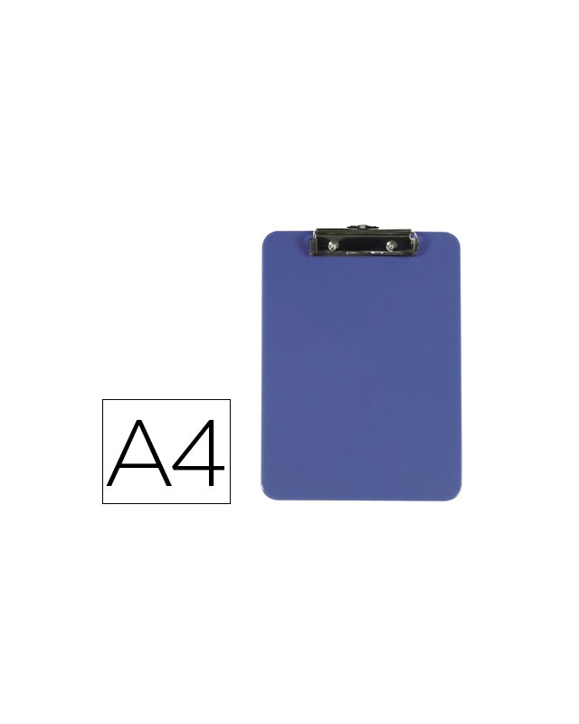 Portanotas q-connect plastico din a4 azul 3 mm