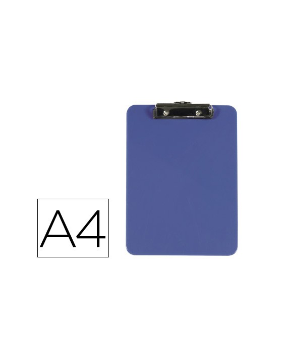 Portanotas q-connect plastico din a4 azul 3 mm