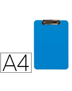 Portanotas q-connect plastico din a4 celeste 2,5mm