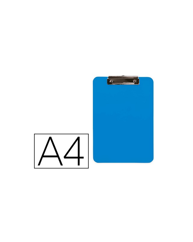 Portanotas q-connect plastico din a4 celeste 2,5mm