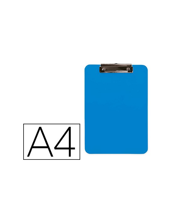 Portanotas q-connect plastico din a4 celeste 2,5mm
