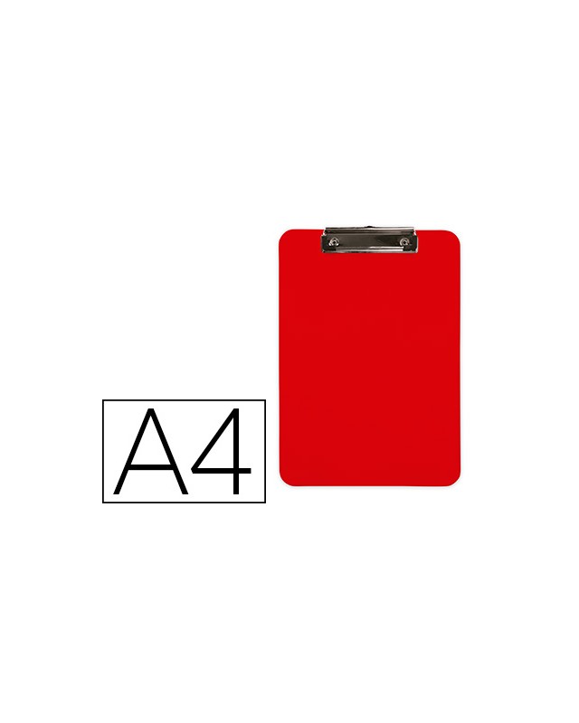 Portanotas q-connect plastico din a4 rojo 2,5mm