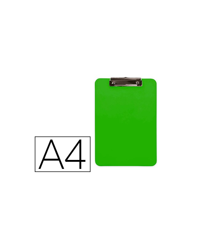 Portanotas q-connect plastico din a4 verde 2,5mm