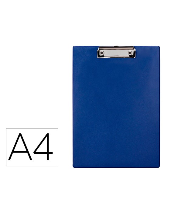 Portanotas q-connect plastico 50% reciclado din a4 azul grosor 2,1 mm