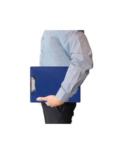 Portanotas q-connect plastico 50% reciclado din a4 azul grosor 2,1 mm