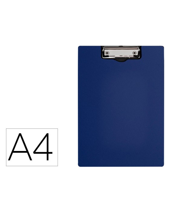 Carpeta q-connect miniclip superior din a4 plastico 50% reciclado azul grosor 2,1 mm