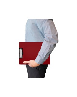 Carpeta q-connect miniclip superior din a4 plastico 50% reciclado rojo grosor 2,1 mm