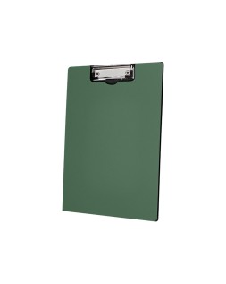 Carpeta q-connect miniclip superior din a4 plastico 50% reciclado verde oliva grosor 2,1 mm