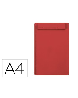 Portanotas maul go din a4 plastico reciclado con pinza color rojo