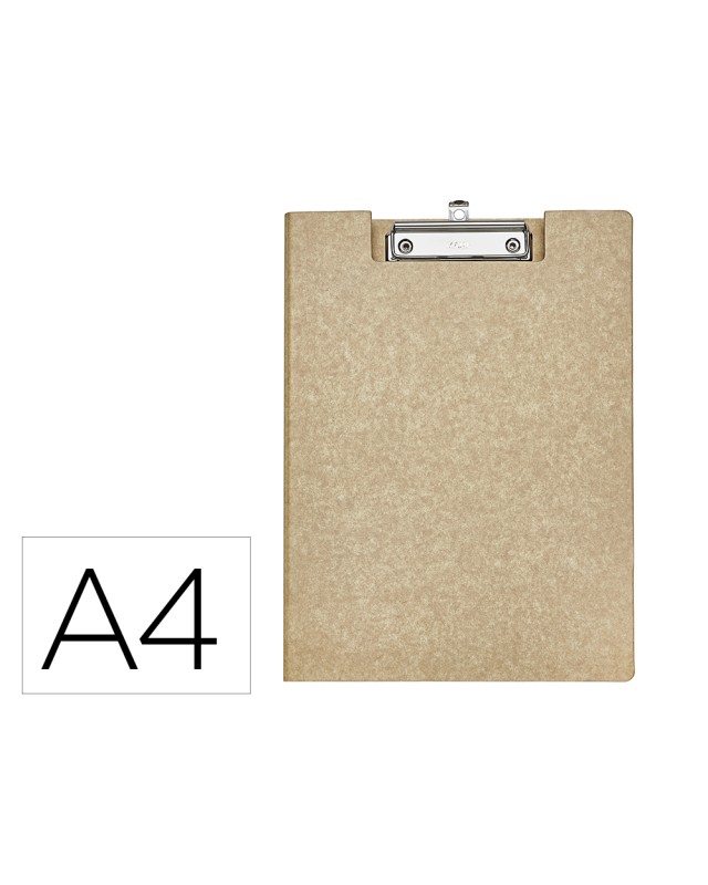 Portanotas maul balance din a4 carton reforzado 3 mm con pinza color kraft