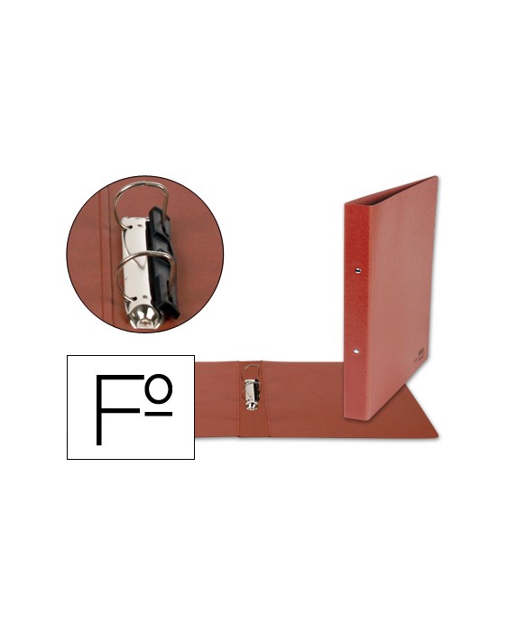 Carpeta de 2 anillas 25mm mixtas liderpapel folio carton cuero