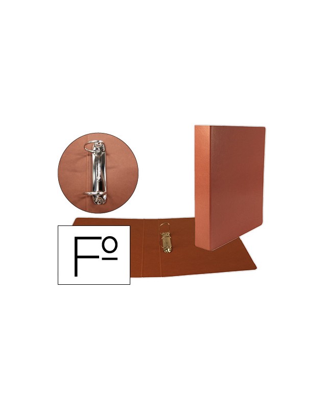 Carpeta de 2 anillas 40mm mixtas liderpapel folio cartoncuero