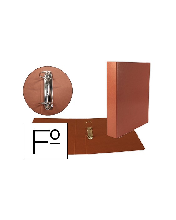 Carpeta de 2 anillas 40mm mixtas liderpapel folio cartoncuero
