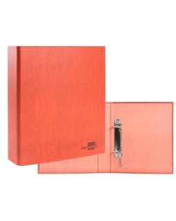 Carpeta de 2 anillas 40mm mixtas liderpapel folio carton cuero forrado compresor plastico